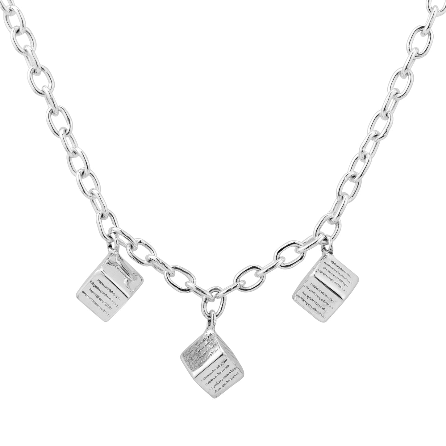 Silver NARASIMHA KAVACHA DICE CHARMS BRACELET