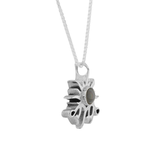 Silver Lord Ram LENS pendant with an image of Lord Ram inside!