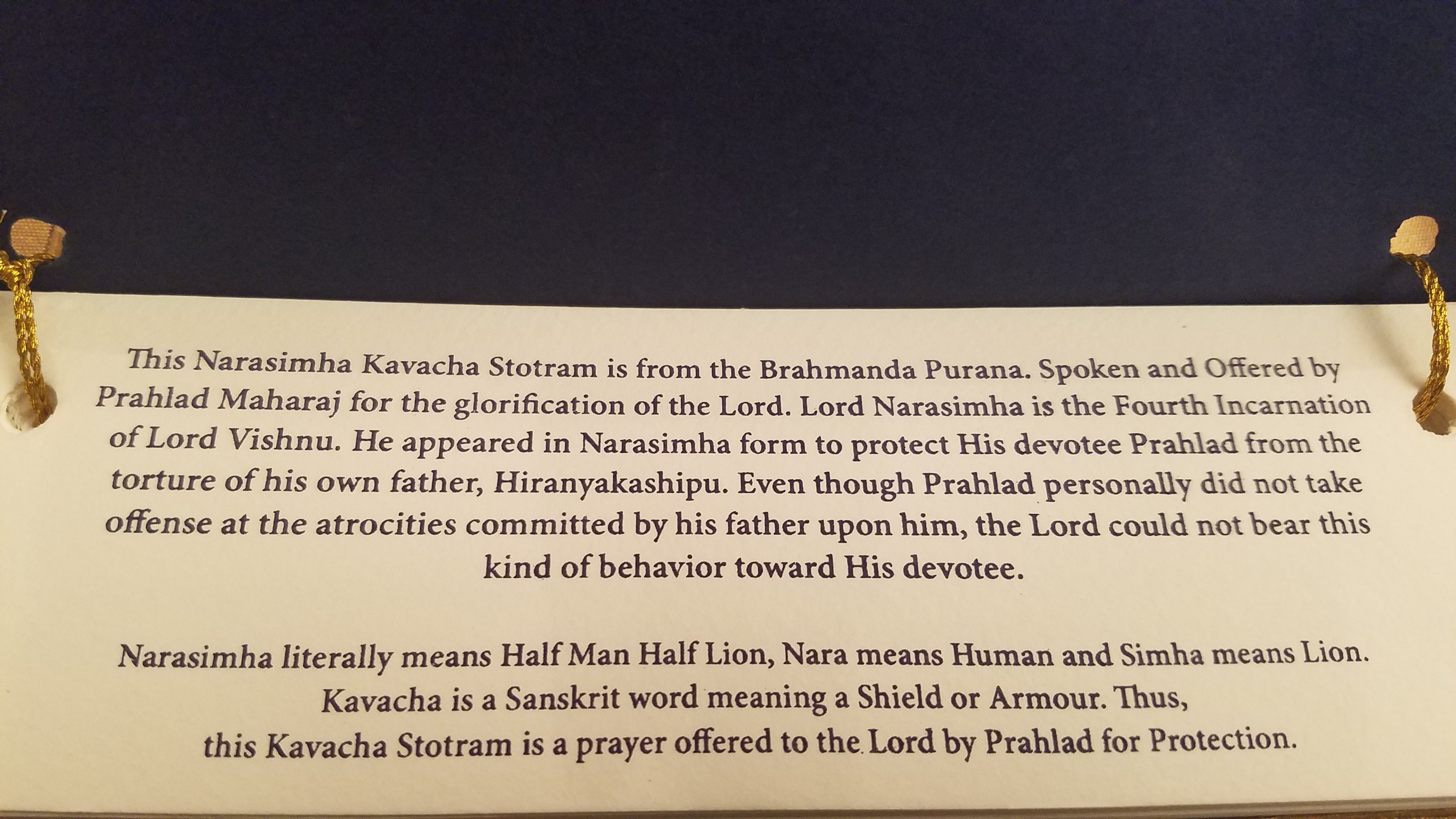Lord Narasimha Kavacha Pendant