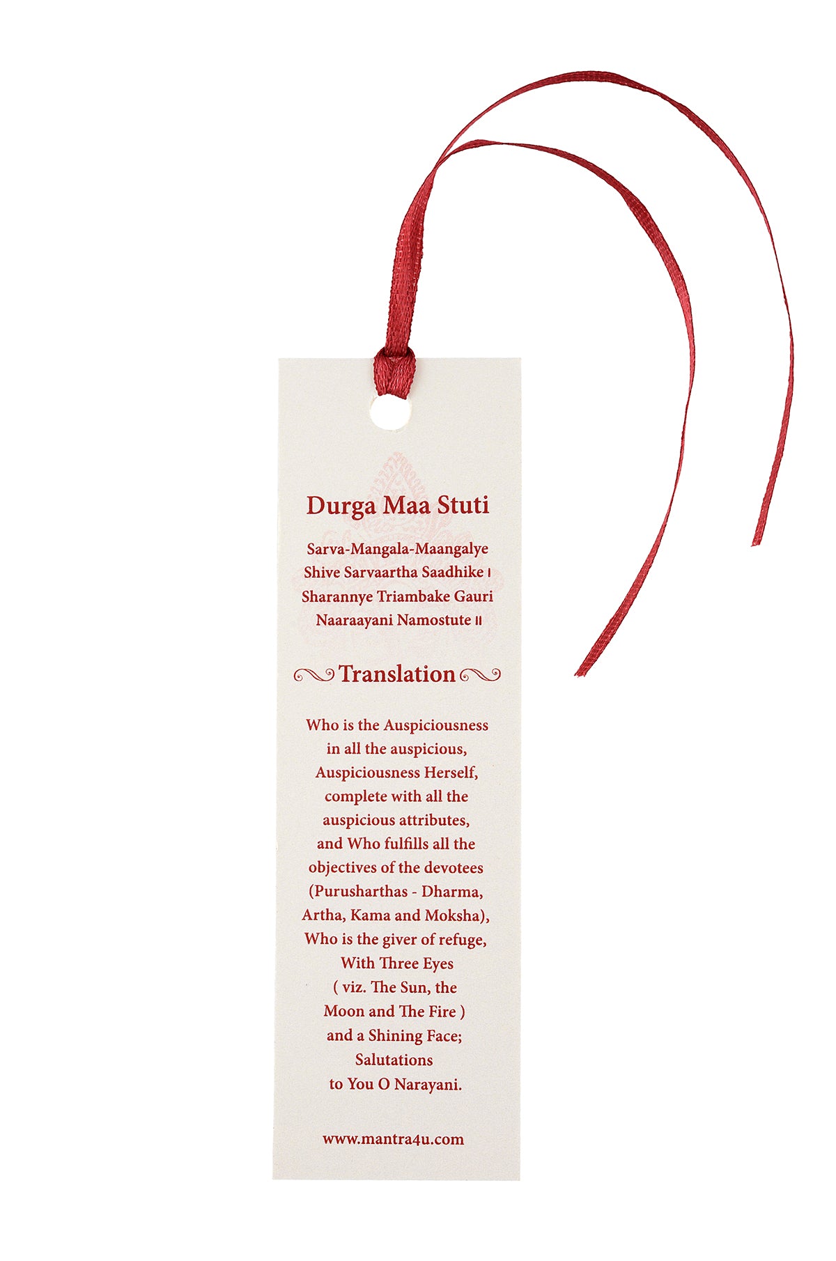 Brass Durga Maa with Garnet