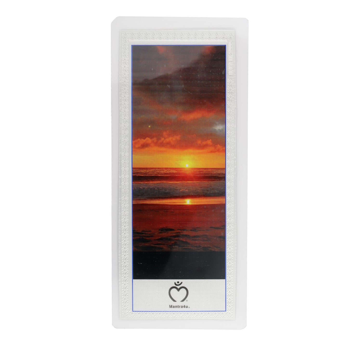 Footprints in the Sand Silver edges Prayer card