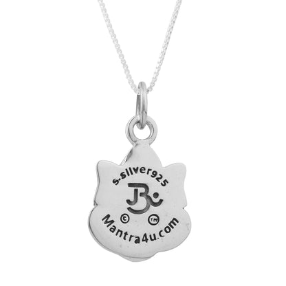Silver Ganesh ji Engraved Mantra Pendant