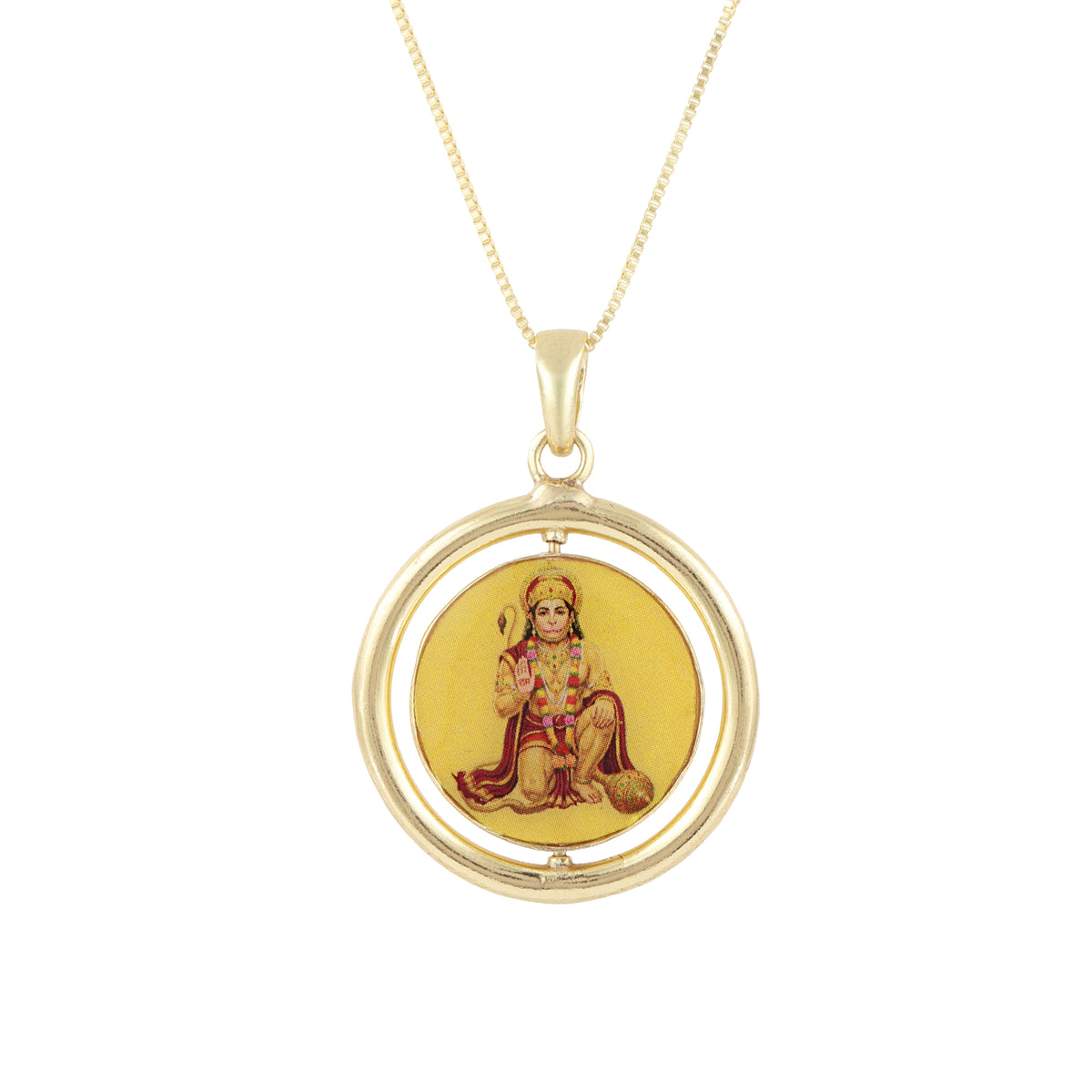 Brass - Hanuman Chalisa Flip Pendant with 2 images
