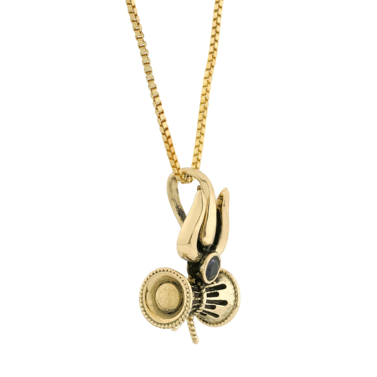 Brass Lord Shiva with Iolite