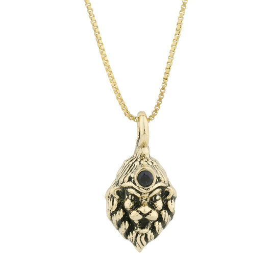 Brass Lord Narasimha Engraved pendant