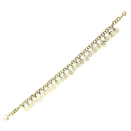 Brass Hanuman Chalisa bracelet - charms