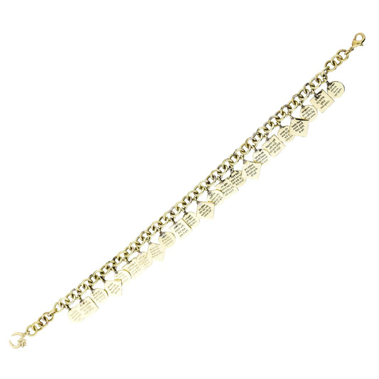 Brass Hanuman Chalisa bracelet - charms