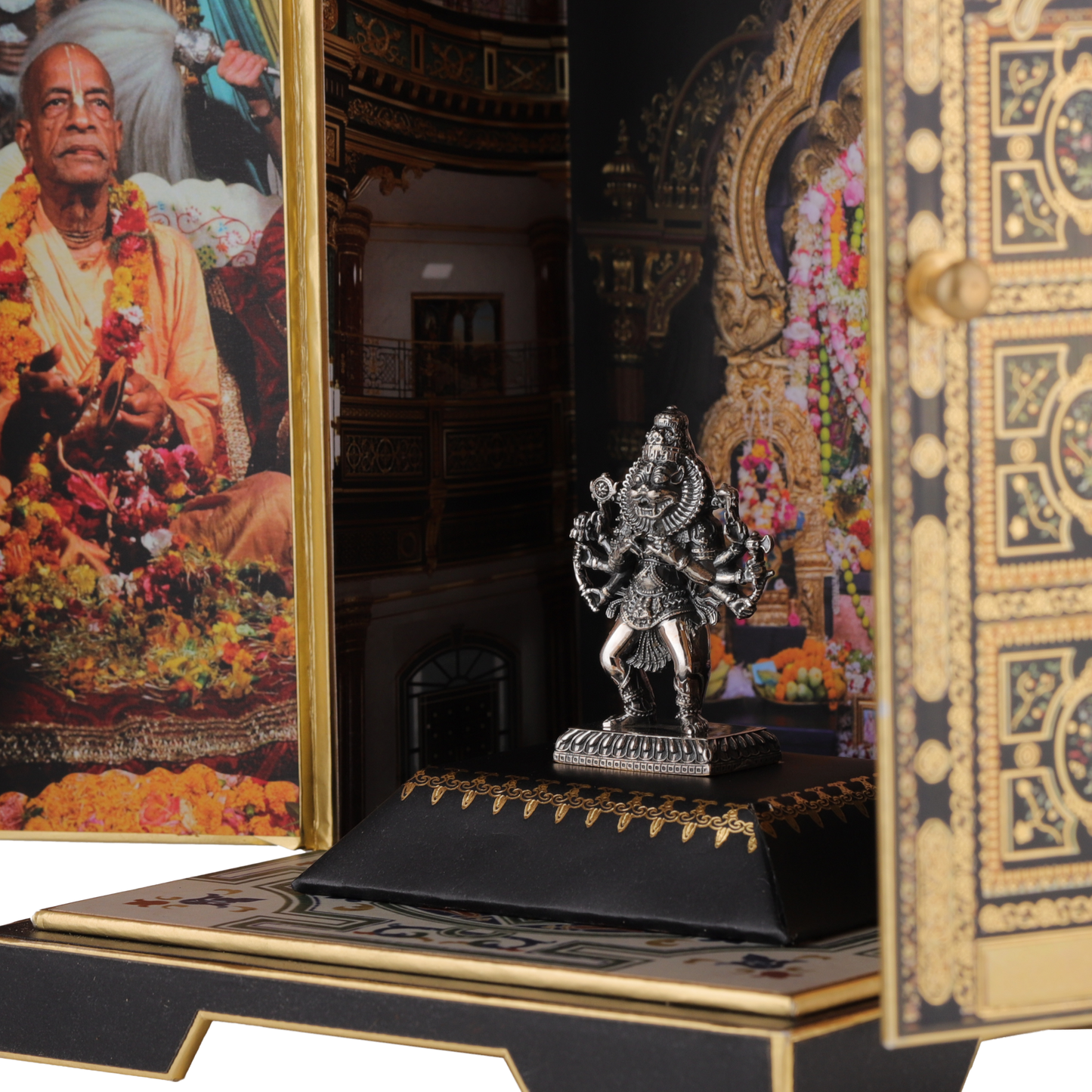 Silver Lord Narasimha Dev Statuette / Murti