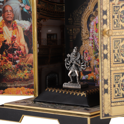 Silver Lord Narasimha Dev Statuette / Murti