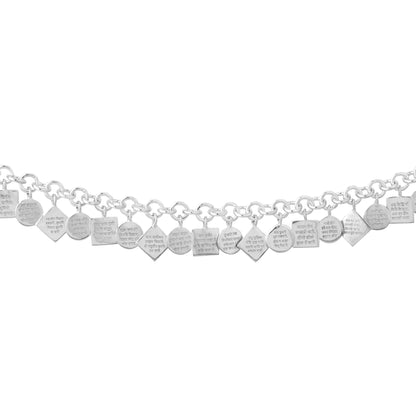 Silver HANUMAN CHALISA CHARMS BRACELET in Sterling Silver