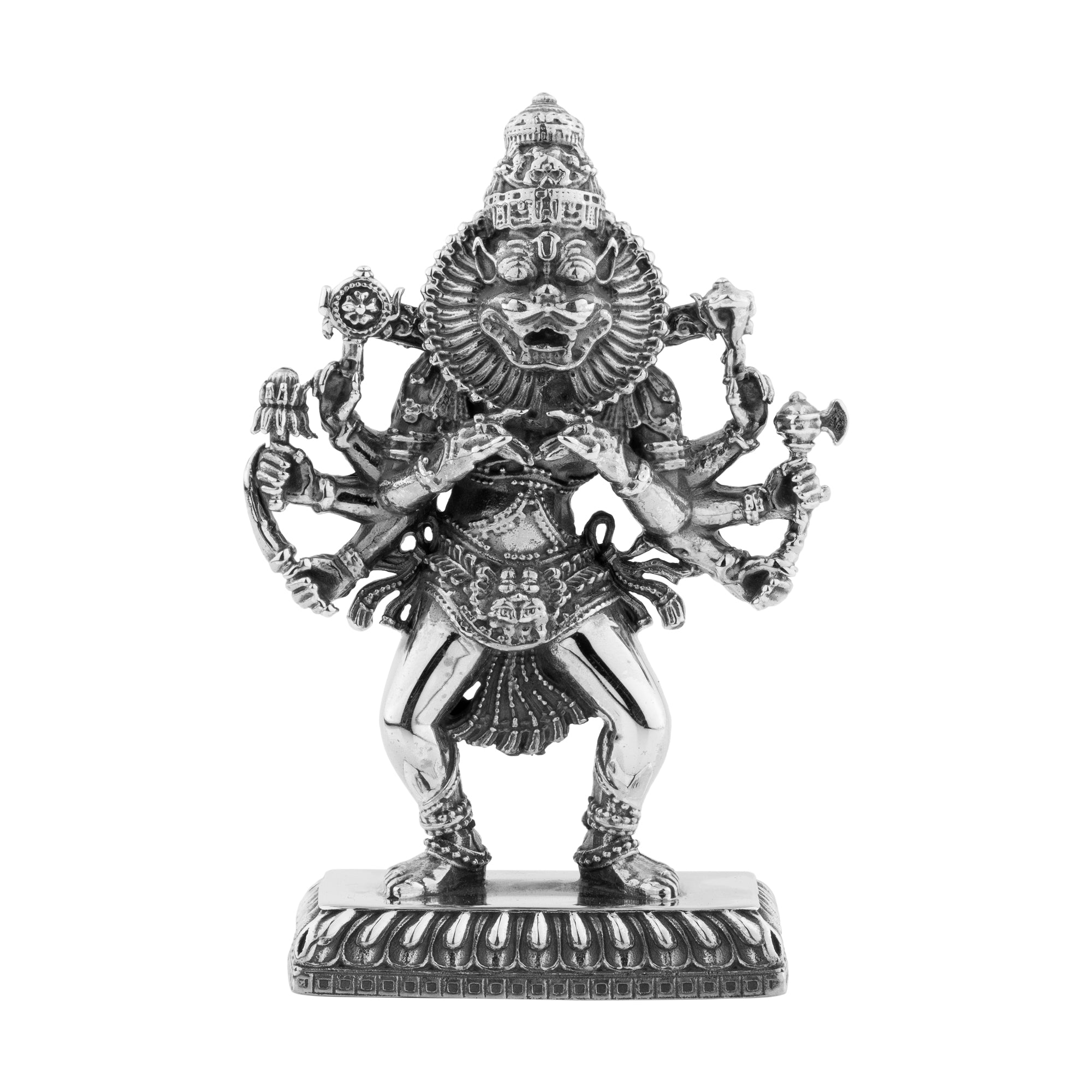 Pendentif Dieu Vishnu Narsimha En Argent Sterling 925 - 6.4g - Bijou Spirituel Pour Femmes Et Filles - Taille Petit (27x27x23mm Pendentif Dieu Vishnu Narsimha En Argent Sterling 925 - 6.4g - Bijou Spirituel Pour Femmes Et Filles - Taille Petit (27x27x23mm