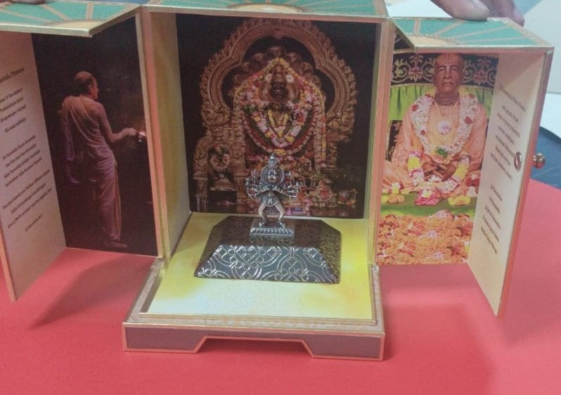 Lord Narasimha Deity in a Temple box