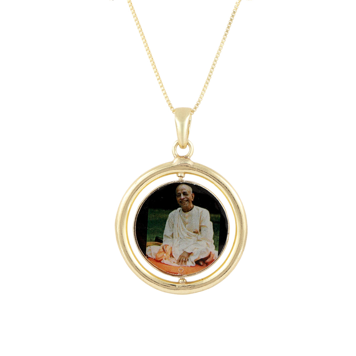 Brass - Śrīla Prabhupāda Rotating Pendant