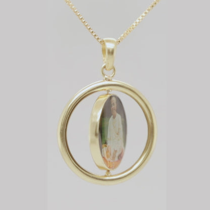 Brass - Śrīla Prabhupāda Rotating Pendant