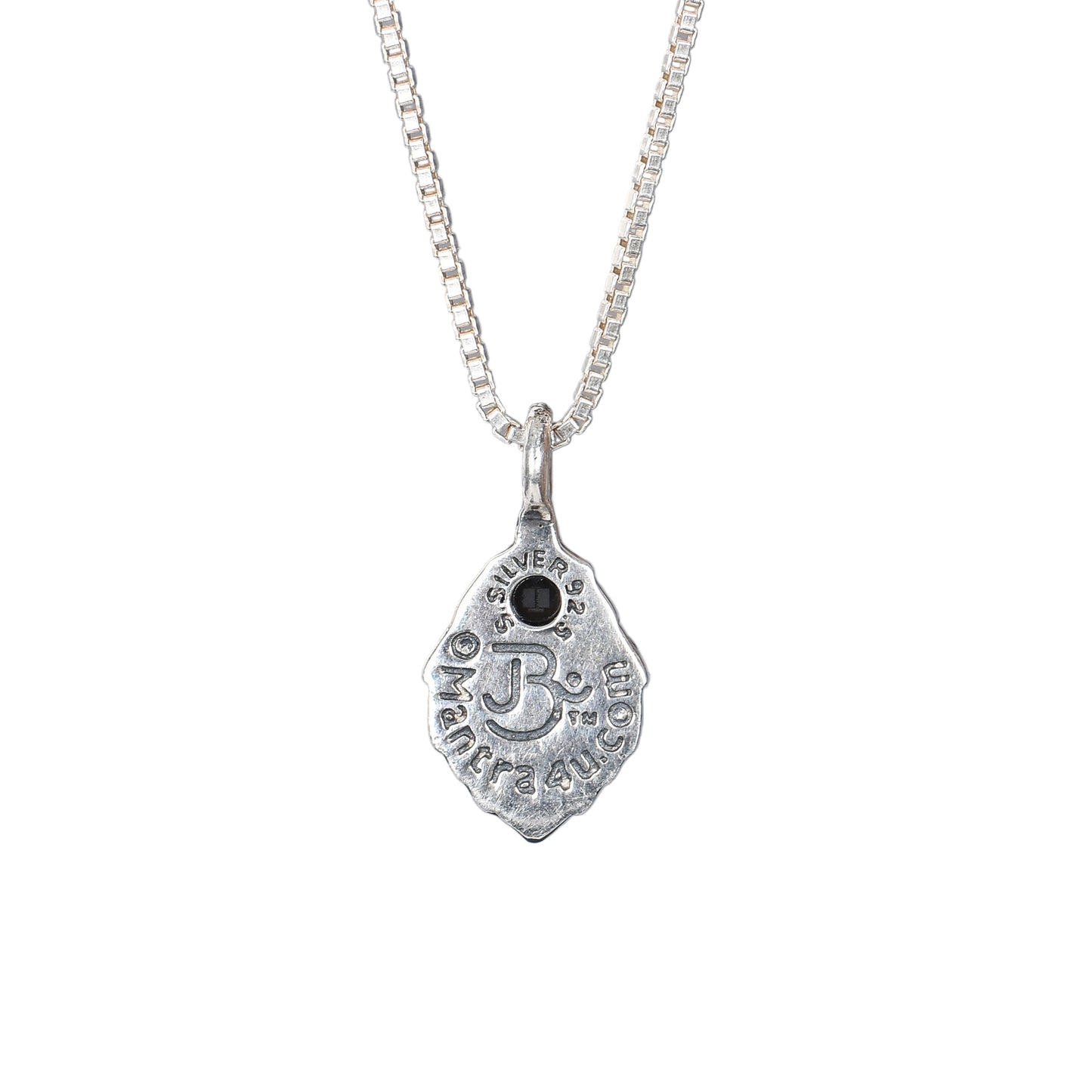 Silver Lord Narasimha Kavacha Pendant with entire Mantras in a Lens