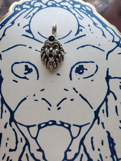 Silver Lord Narasimha Kavacha Pendant with entire Mantras in a Lens