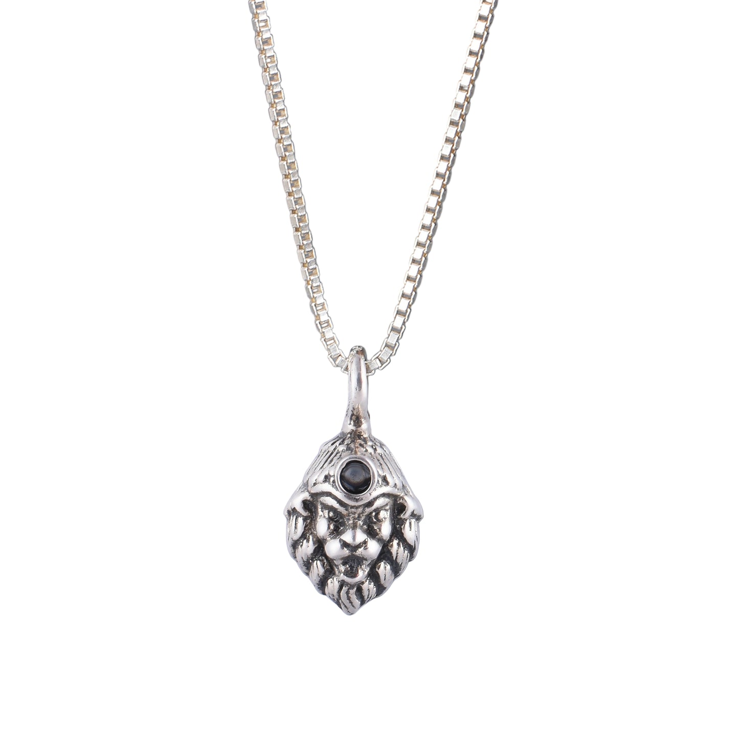 Silver Lord Narasimha Kavacha Pendant with entire Mantras in a Lens